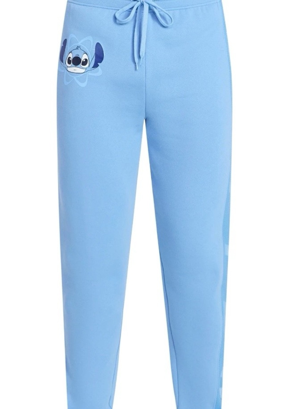 Light Blue Men’s Casual Drawstring Sweatpants with Stitch Character